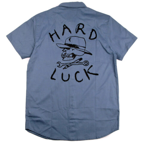 Hard Luck Work Button Up Shirt Slate Blue