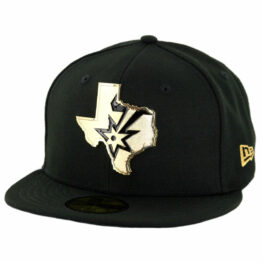 New Era 59Fifty San Antonio Spurs Gold Stated Fitted Hat Black
