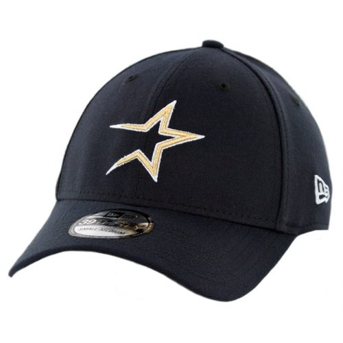 New Era 39Thirty Houston Astros Team Classic Cooperstown Stretch Fit Hat Dark Navy
