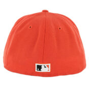 New Era 59Fifty Detroit Tigers 1957-1960 Vintage Stripe Cooperstown Fitted Hat Orange-back