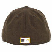 New Era 59Fifty San Diego Padres 1991 Vintage Stripe Cooperstown Fitted Hat Brown-back