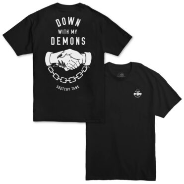 Sketchy Tank Down With My Demons T-Shirt Black