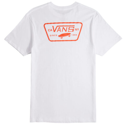 Vans Full Patch Back T-Shirt White Flame