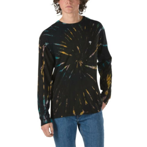 Vans Palm Bolt Tie Dye Long Sleeve T-Shirt Black