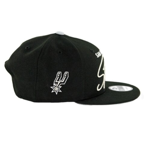 New Era 9Fifty San Antonio Spurs Scripted Turn Snapback Hat Black