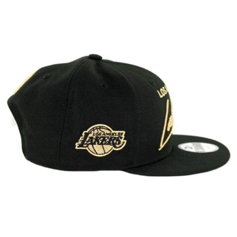 New Era 9Fifty Los Angeles Lakers Scripted Turn Snapback Hat Black
