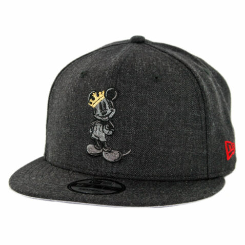 New Era 9Fifty Mickey Mouse Heather Crisp 3 Snapback Hat Heather Black