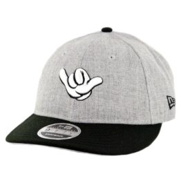 New Era 9Fifty Mickey Mouse Hang Loose Snapback Hat Heather Grey Black