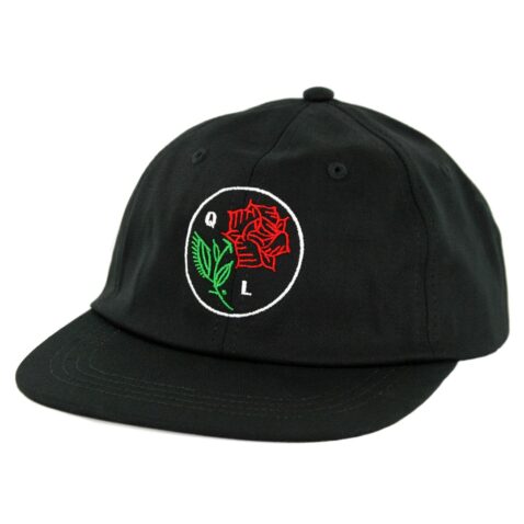 The Quiet Life Rose Polo Strapback Hat Black