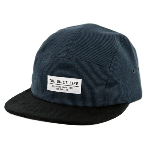 The Quiet Life Cord Combo 5 Panel Clipback Hat Navy Black