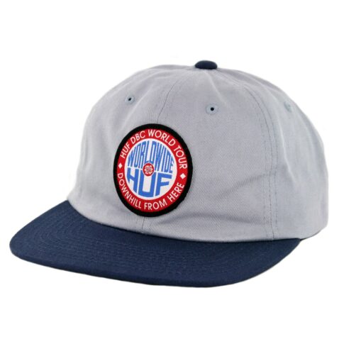 HUF DBC World Tour 6 Panel Strapback Hat Forever Blue