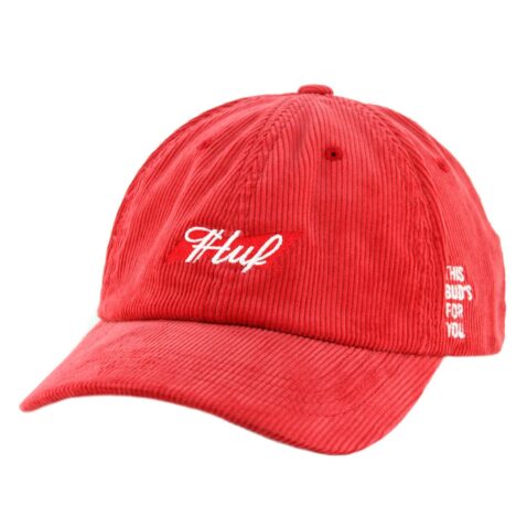 HUF Bow 6 Panel Strapback Hat Red