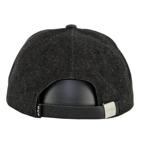 HUF Budweiser Label 6 Panel Strapback Hat Black