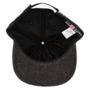 HUF Budweiser Label 6 Panel Strapback Hat Black-Inside