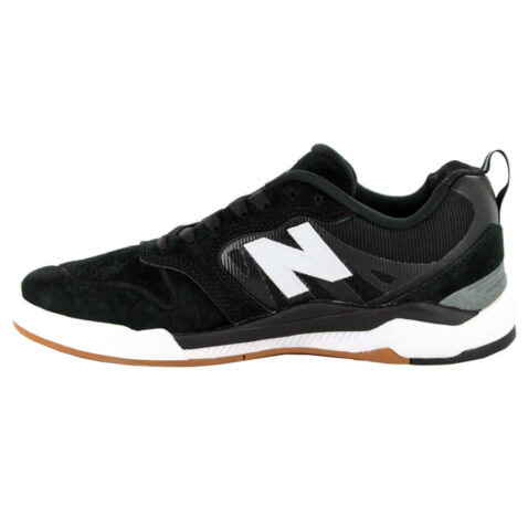 New Balance Numeric 868 Shoe Black White Pig Suede Mesh - Image 2