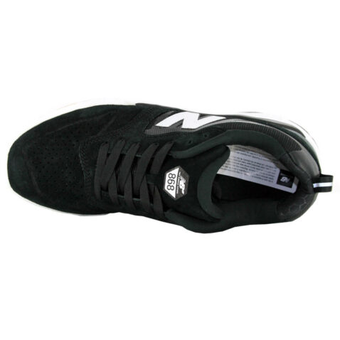 New Balance Numeric 868 Shoe Black White Pig Suede Mesh - Image 3