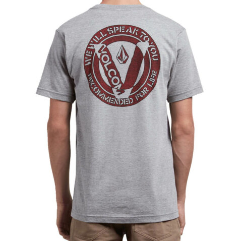 Volcom Cut Out Short Sleeve T-Shirt Heather Grey