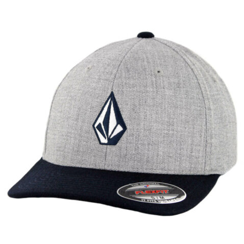 Volcom Full Stone Heather Flexfit Hat Navy Heather