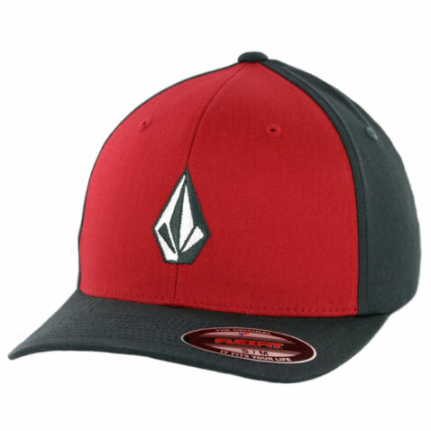 Volcom Full Stone Flexfit Hat Engine Red