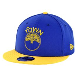 New Era 9Fifty Golden State Warriors The Town Snapback Hat Royal Blue Yellow