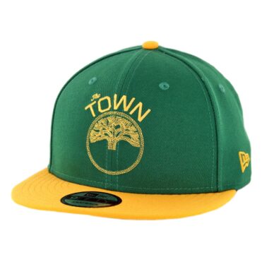 New Era 9Fifty Golden State Warriors The Town Snapback Hat Kelly Green Gold