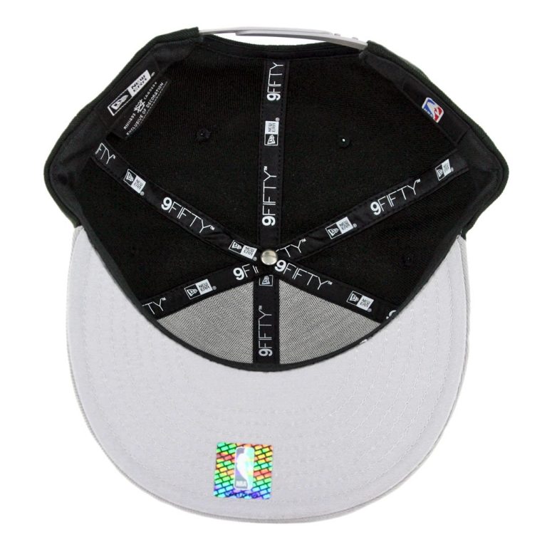New Era 9Fifty Golden State Warriors The Town Snapback Hat Black Metallic Silver Grey-Inside New Era 9Fifty Golden State Warriors The Town Snapback Hat Black Metallic Silver Grey-Inside