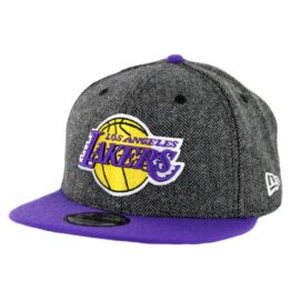 New Era 9Fifty Los Angeles Lakers Pattern Pop Snapback Hat Heather Graphite Purple
