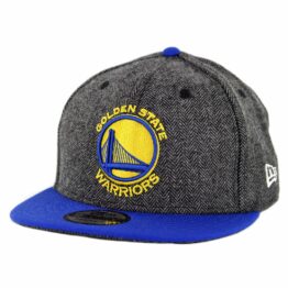 New Era 9Fifty Golden State Warriors Pattern Pop Snapback Hat Heather Graphite Royal Blue