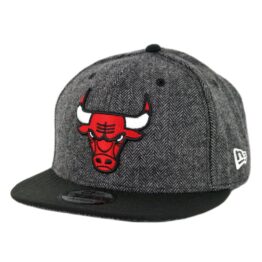 New Era 9Fifty Chicago Bulls Pattern Pop Snapback Hat Heather Graphite Black