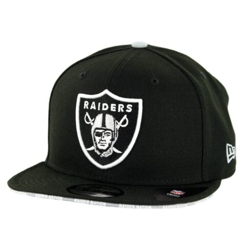 New Era 9Fifty Oakland Raiders Callout Trim Snapback Hat Black