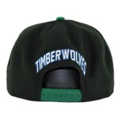 New Era 9Fifty Minnesota Timberwolves Nights 7 Snapback Hat Black Kelly Green-Back