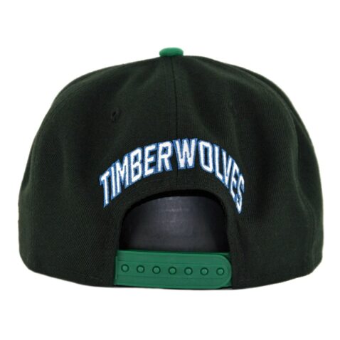 New Era 9Fifty Minnesota Timberwolves Nights 7 Snapback Hat Black Kelly Green