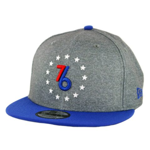New Era 9Fifty Philadelphia 76ers City Series 2018 Snapback Hat Grey Royal Blue