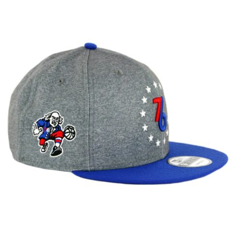 New Era 9Fifty Philadelphia 76ers City Series 2018 Snapback Hat Grey Royal Blue