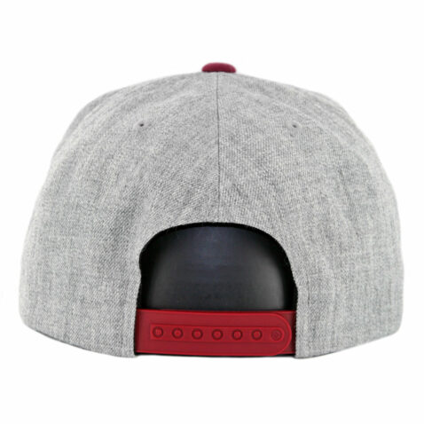 Brixton Jolt Snapback Hat Heather Grey Burgundy