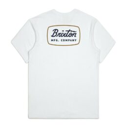 Brixton Jolt Short Sleeve T-Shirt White Gold Navy