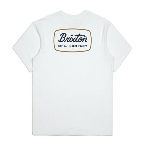 Brixton Jolt Short Sleeve T-Shirt White Gold Navy