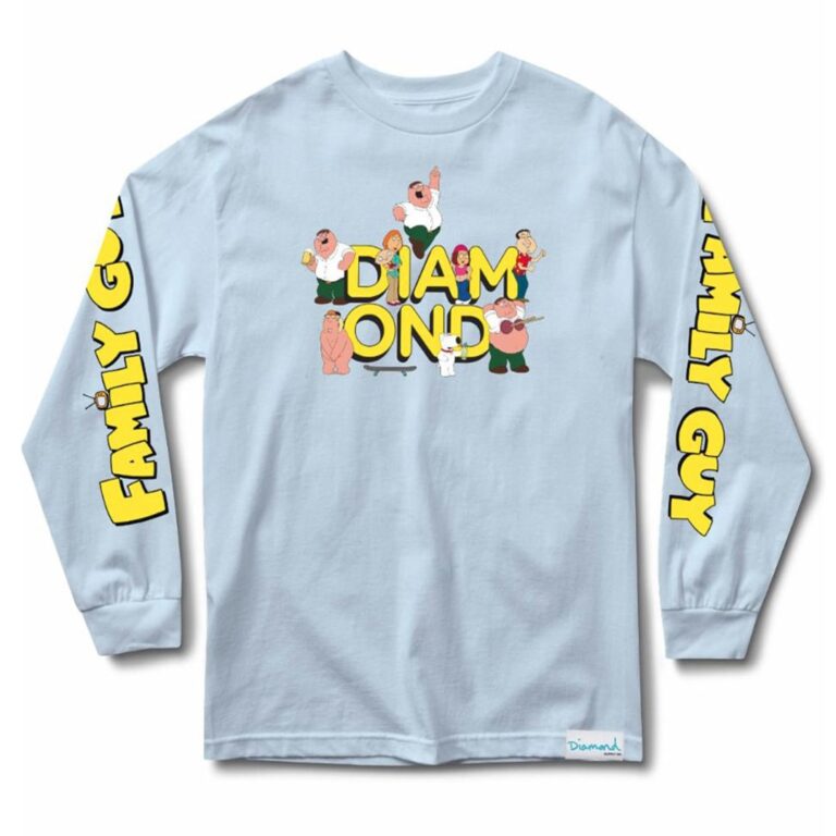 Diamond Supply Co x Family Guy Long Sleeve T-Shirt Powder Blue