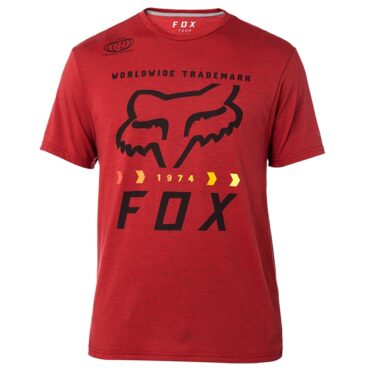 FOX Murc Factory Short Sleeve Tech T-Shirt Heather Red