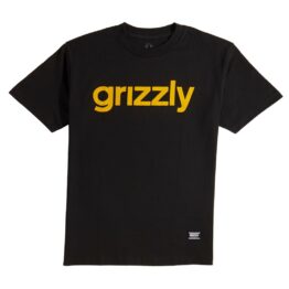 Grizzly Lowercase T-Shirt Black Yellow