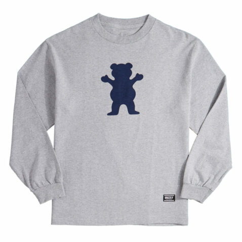 Grizzly OG Bear Long Sleeve T-Shirt Grey Heather