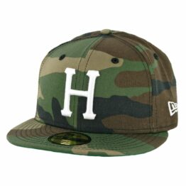HUF Classic H New Era 59Fifty Fitted Hat Woodland Camo