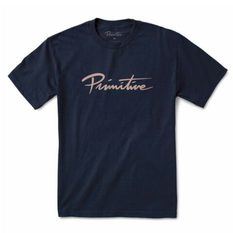 Primitive Nuevo Script T-Shirt Navy
