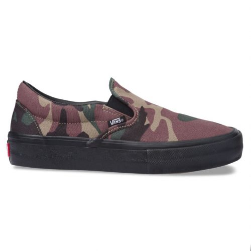 black slip on vans pro
