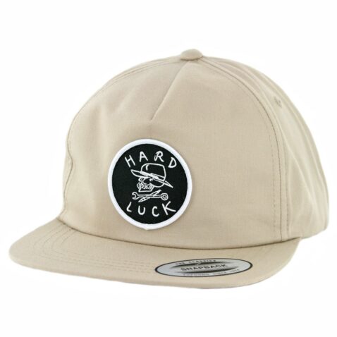 Hard Luck Circle Patch Snapback Hat Khaki