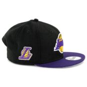 New Era 9Fifty Los Angeles Lakers 2 T Link Snapback Hat Black Purple-Side
