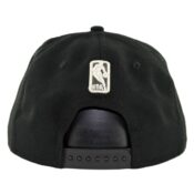 New Era 9Fifty Los Angeles Lakers Snapback Hat Black Metallic Silver-Back