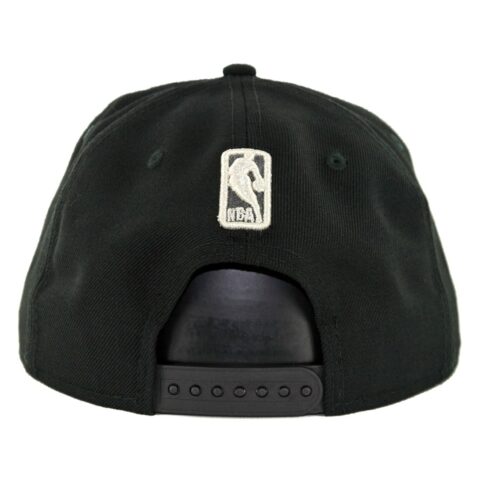 New Era 9Fifty Los Angeles Lakers Snapback Hat Black Metallic Silver - Image 2