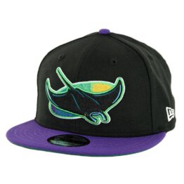 New Era 9Fifty Tampa Bay Rays Cooperstown Logo Pack Snapback Hat Black