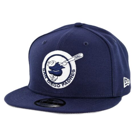 New Era 9Fifty San Diego Padres Alternate Cooperstown Logo Pack Snapback Hat Light Navy